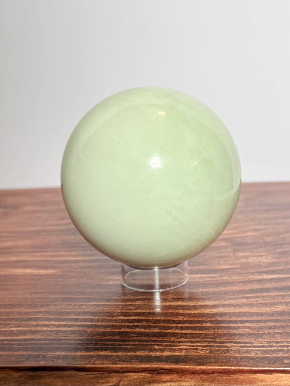 Pistachio Calcite Sphere – 25.3oz (717g) Soft Minty Green Polished Crystal Orb